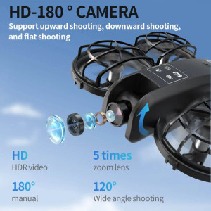 Квадрокоптер XKJ K100 MAX – дрон з камерою 480P, складаний, пульт з екраном 3.15", FPV, до 10 хвилин, дальність до 80 м, оптичне позиціонування, фірмовий кейс, чорний. Photo 2